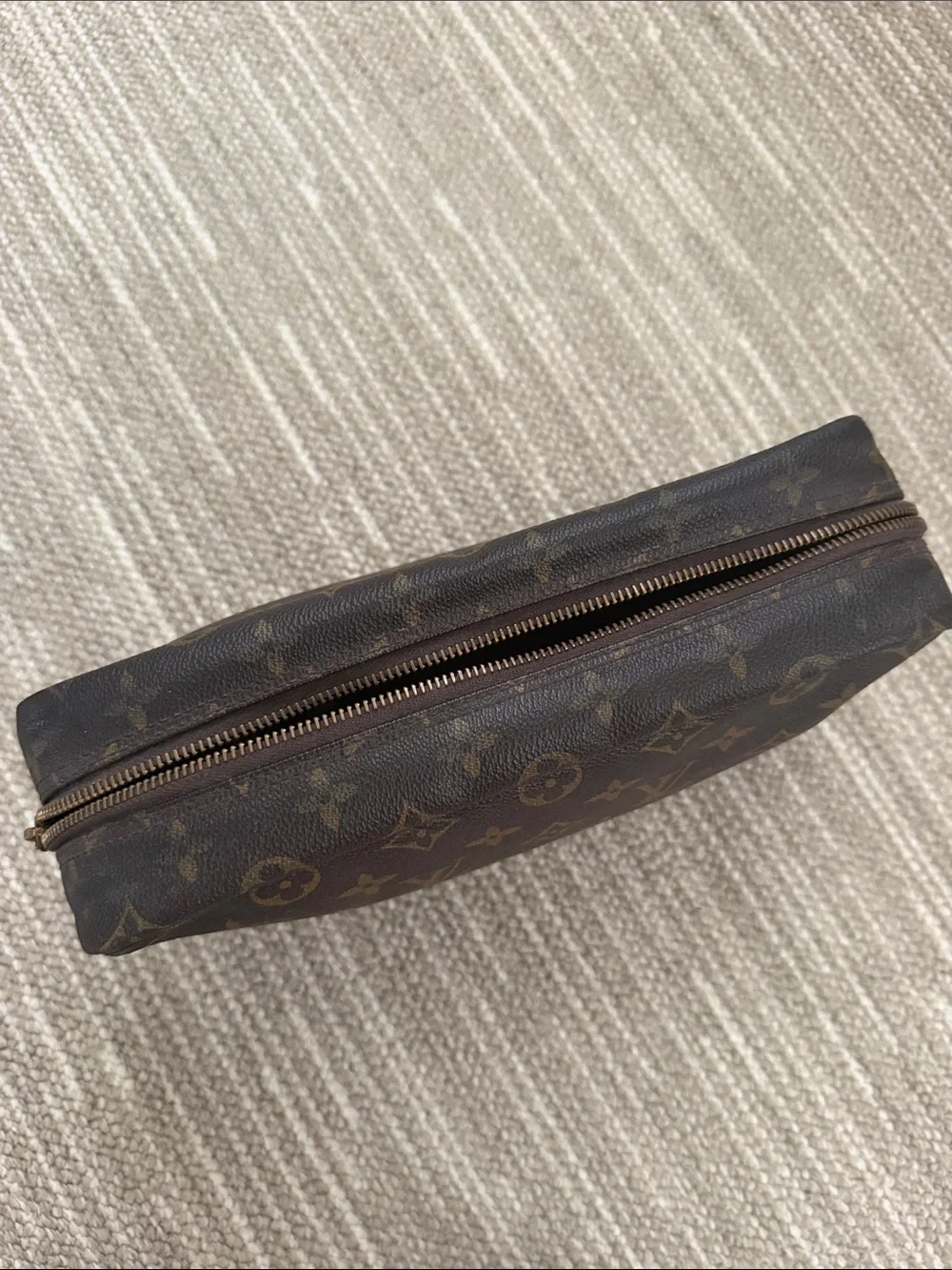 Louis Vuitton Monogram Canvas Pouch - Dark Brown & Tan